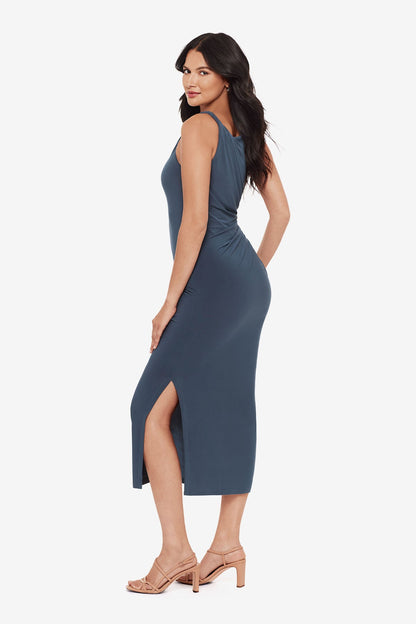 Miraclesuit Slate Maxi Shaping Dress in Slate Grey