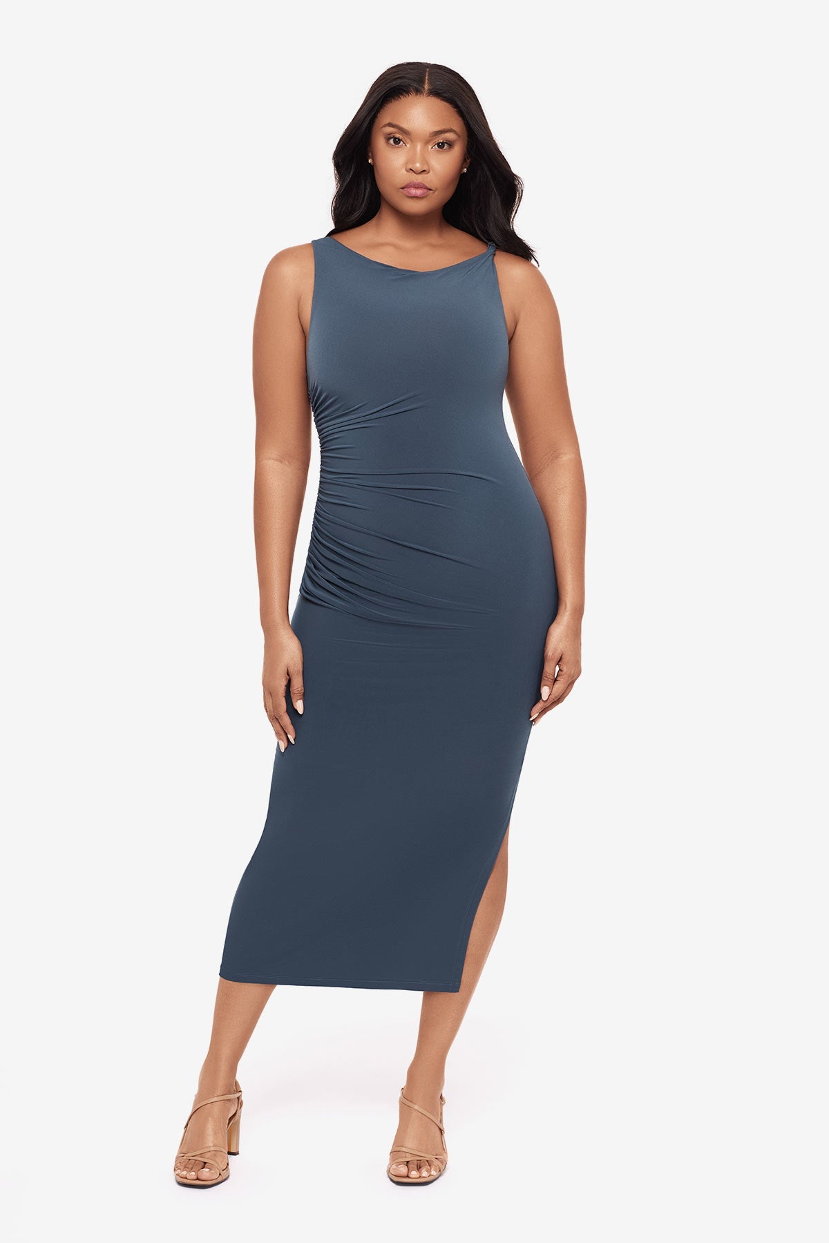 Miraclesuit Slate Maxi Shaping Dress in Slate Grey