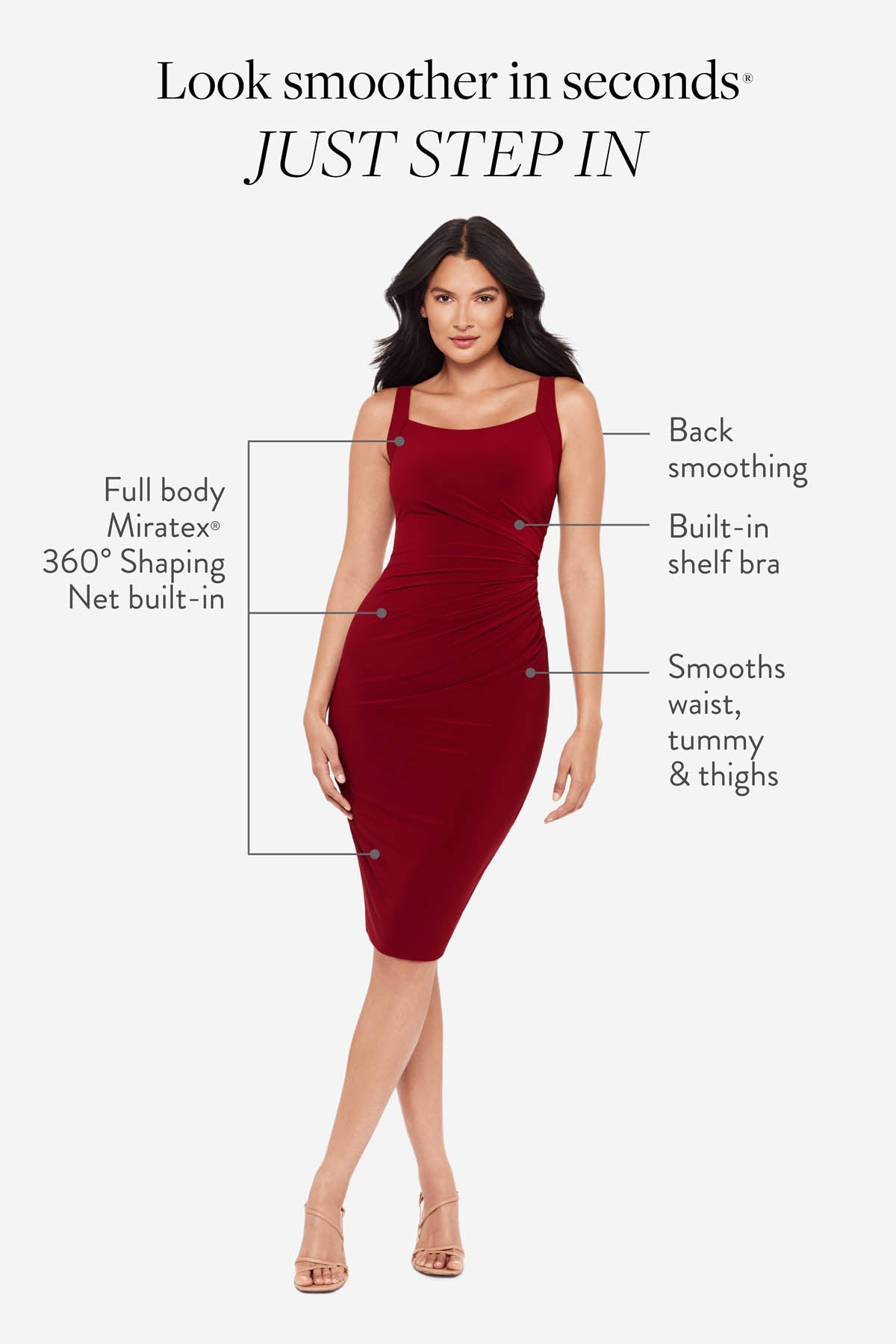 Miraclesuit Crimson Diva Shaping Dress in Crimson