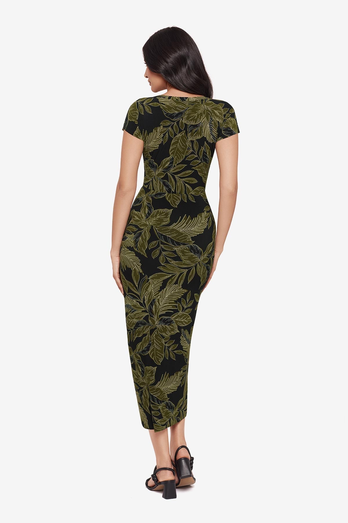 Miraclesuit Black/Multi Body by Loki Wrap Front Shaping Dress in Olive Branch