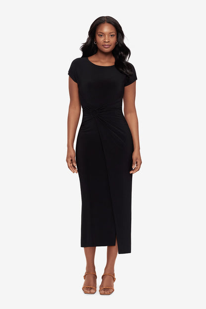 Miraclesuit Black Body by Loki Wrap Front Shaping Dress in Black