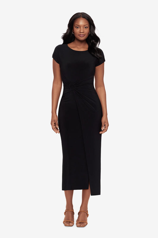 Miraclesuit Black Body by Loki Wrap Front Shaping Dress in Black