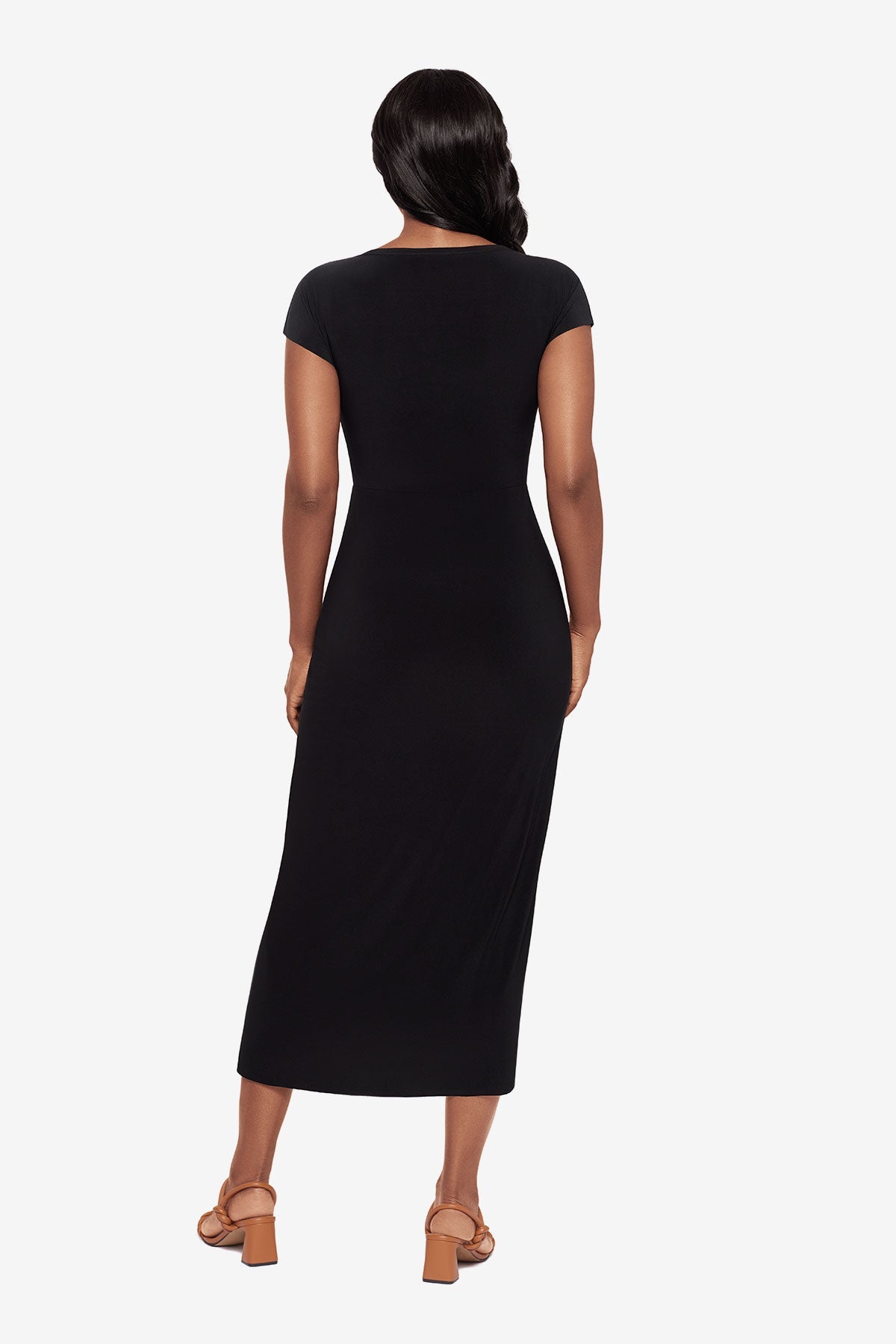 Miraclesuit Black Body by Loki Wrap Front Shaping Dress in Black
