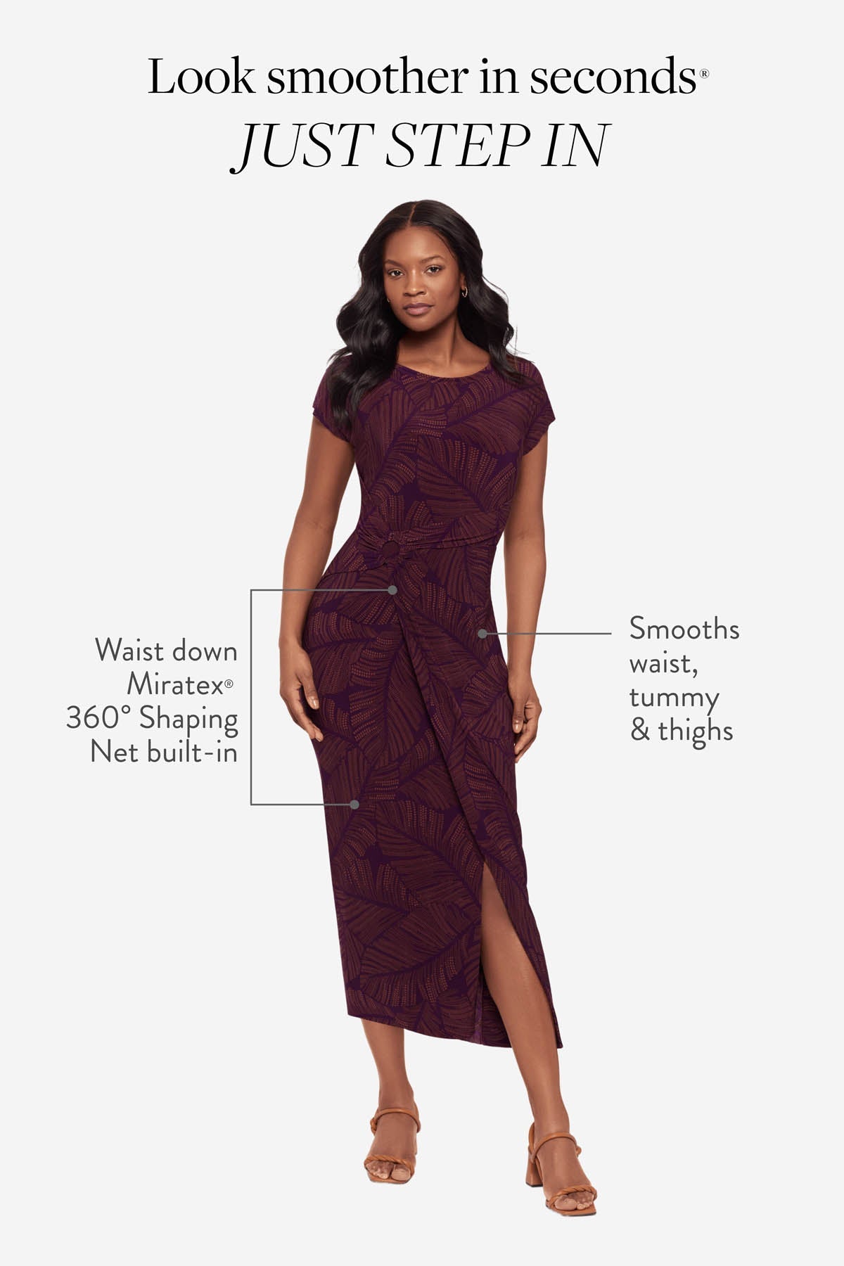 Miraclesuit Multi Body by Loki Wrap Front Shaping Dress in Anthurium