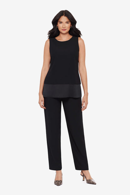 Miraclesuit Black Crepe Layered Tunic in Black