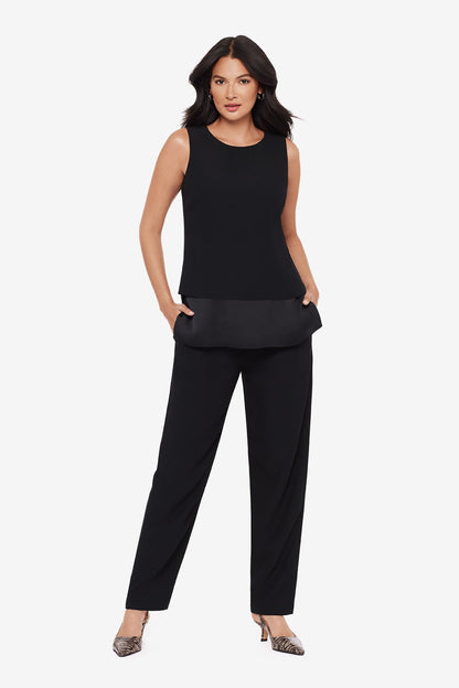 Miraclesuit Black Crepe Layered Tunic in Black