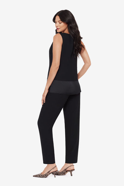Miraclesuit Black Crepe Layered Tunic in Black