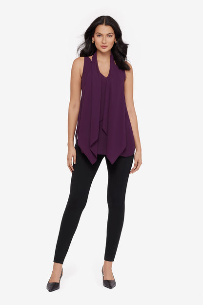 Miraclesuit Plum Soft Georgette Layered Tunic in Plum