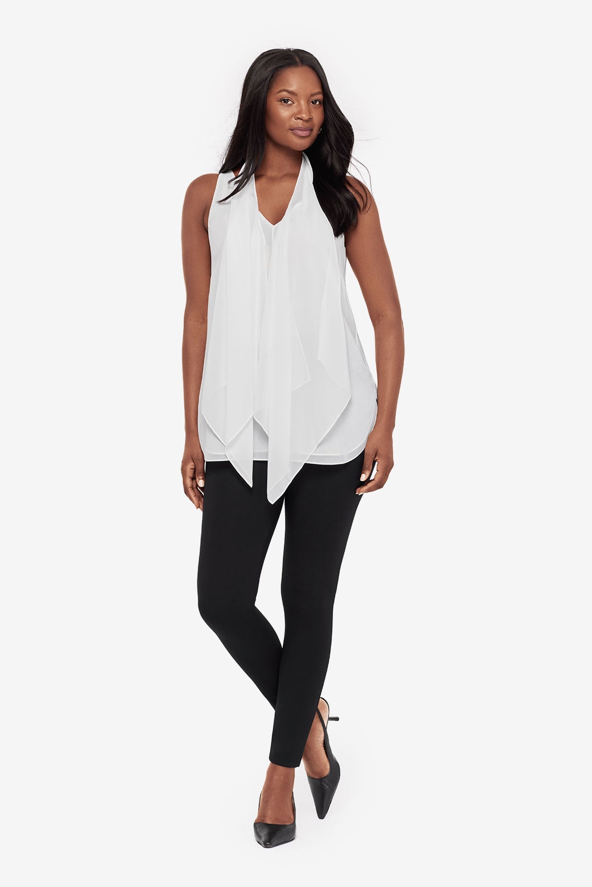 Miraclesuit Ivory Soft Georgette Layered Tunic in Ivory