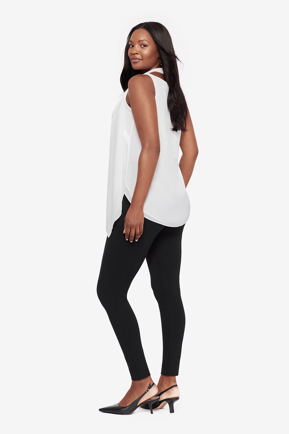 Miraclesuit Ivory Soft Georgette Layered Tunic in Ivory