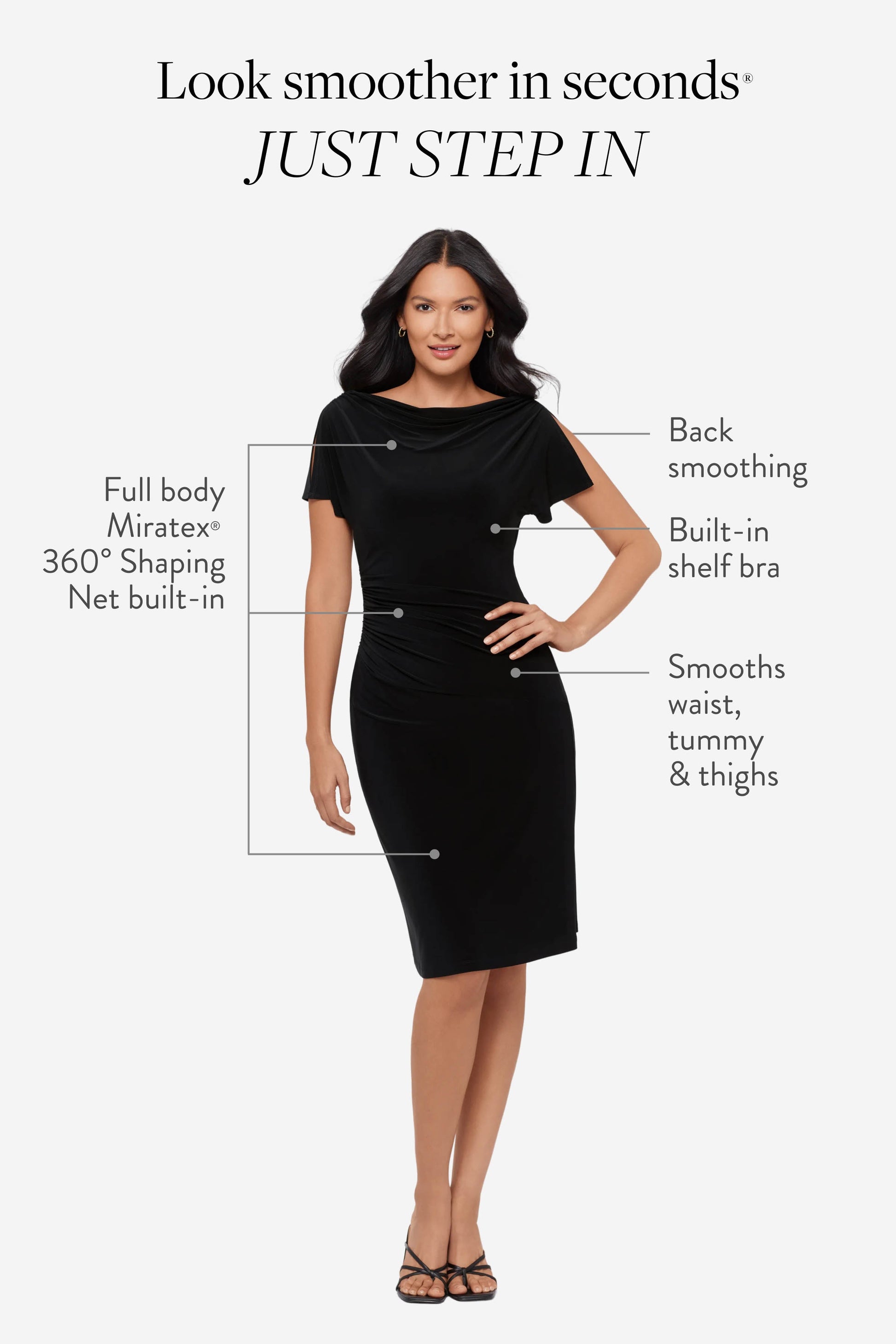 Miraclesuit Black Body by Zari Shaping Dress in Black