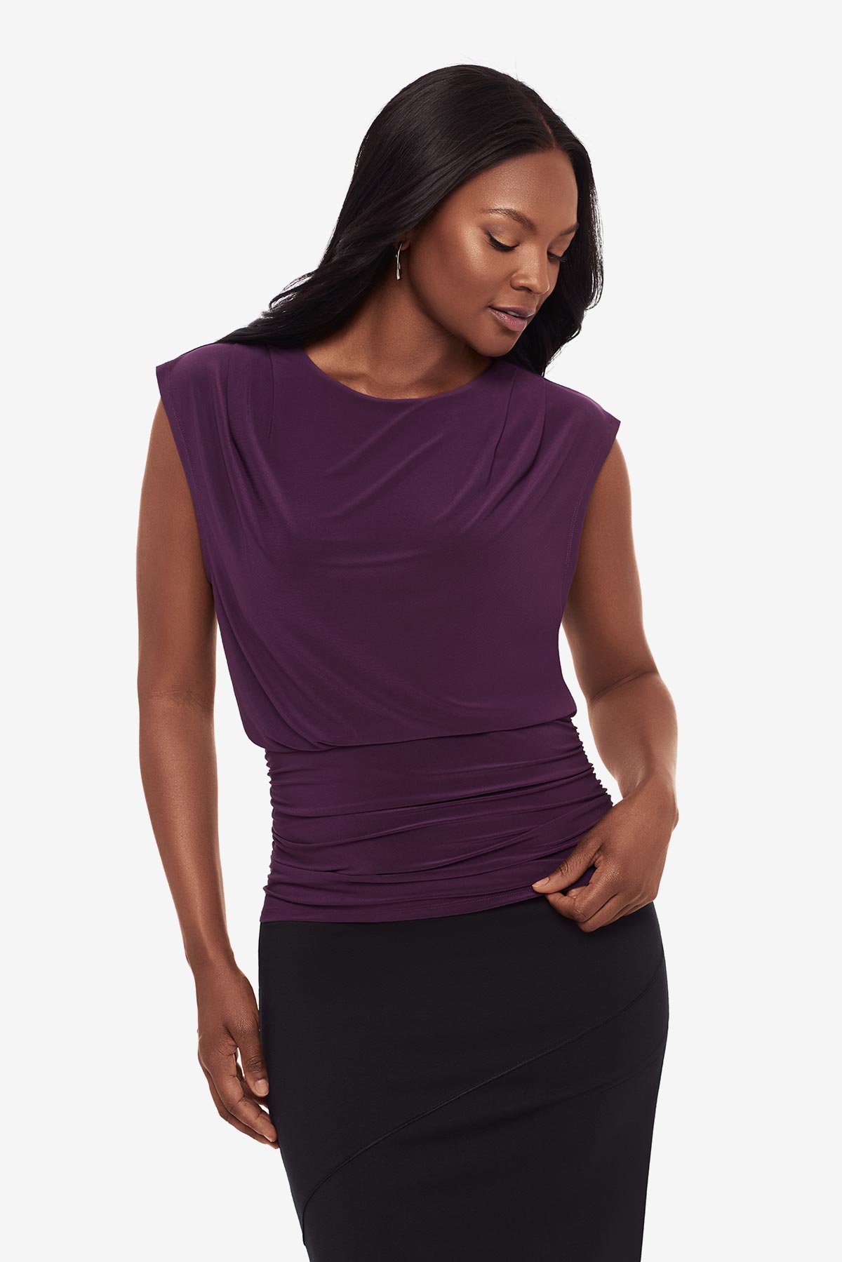 Miraclesuit Plum Tabi Blouson Top in Plum