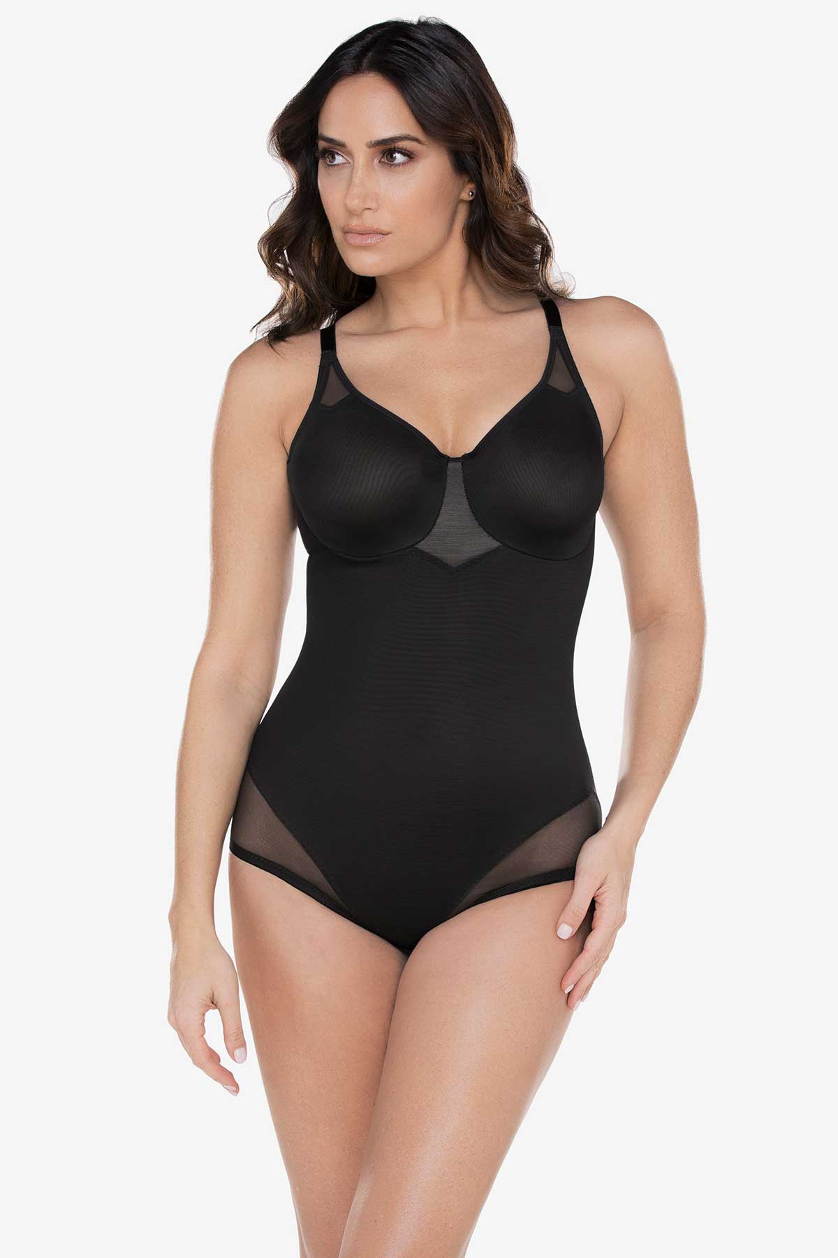 Miraclesuit Black Extra Firm Sexy Sheer Shaping Bodybriefer