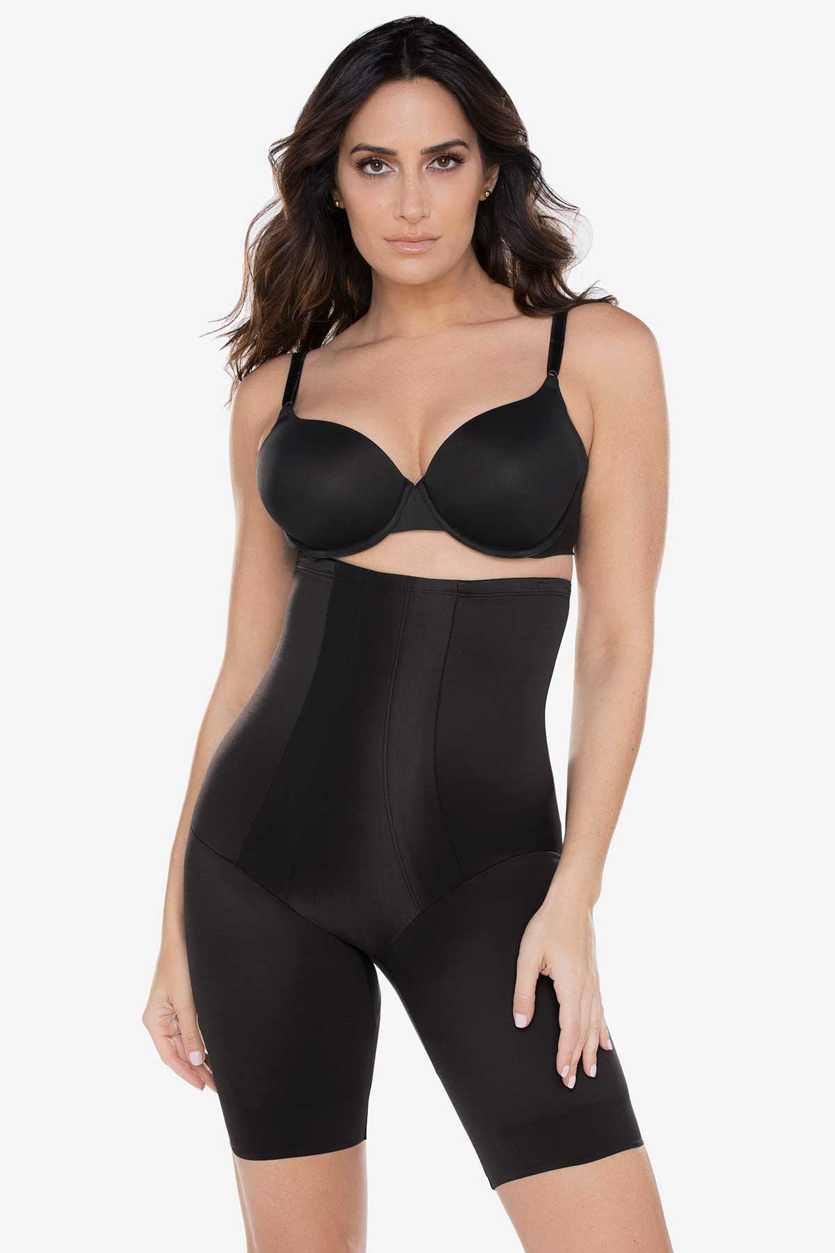 Miraclesuit Black Hi Waist Long Leg Shaper