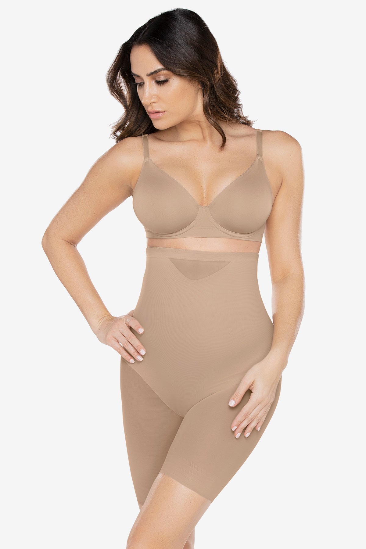 Miraclesuit Black Extra Firm Sexy Sheer Shaping Hi-Waist Thigh Slimmer