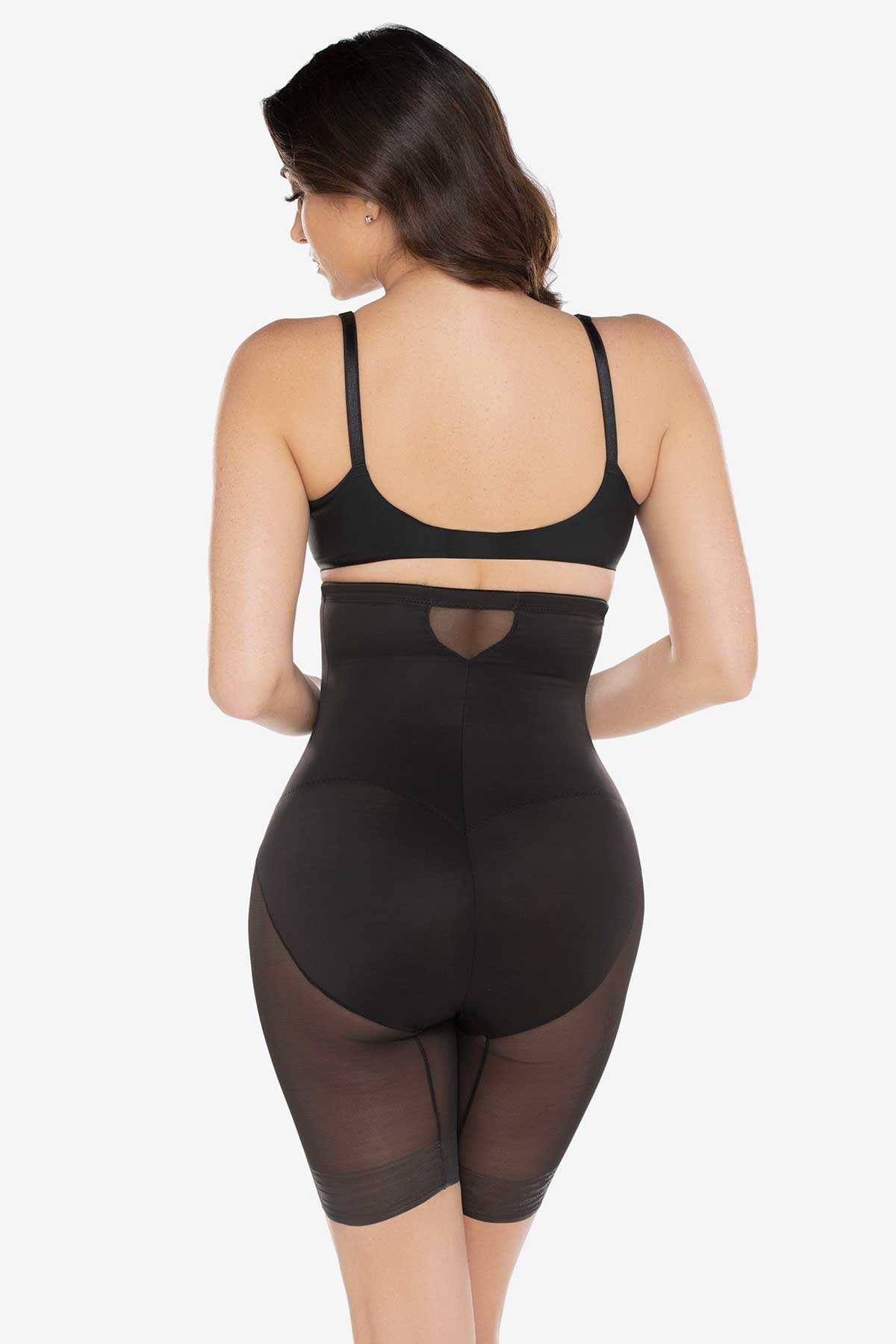Miraclesuit Black Extra Firm Sexy Sheer Shaping Hi-Waist Thigh Slimmer
