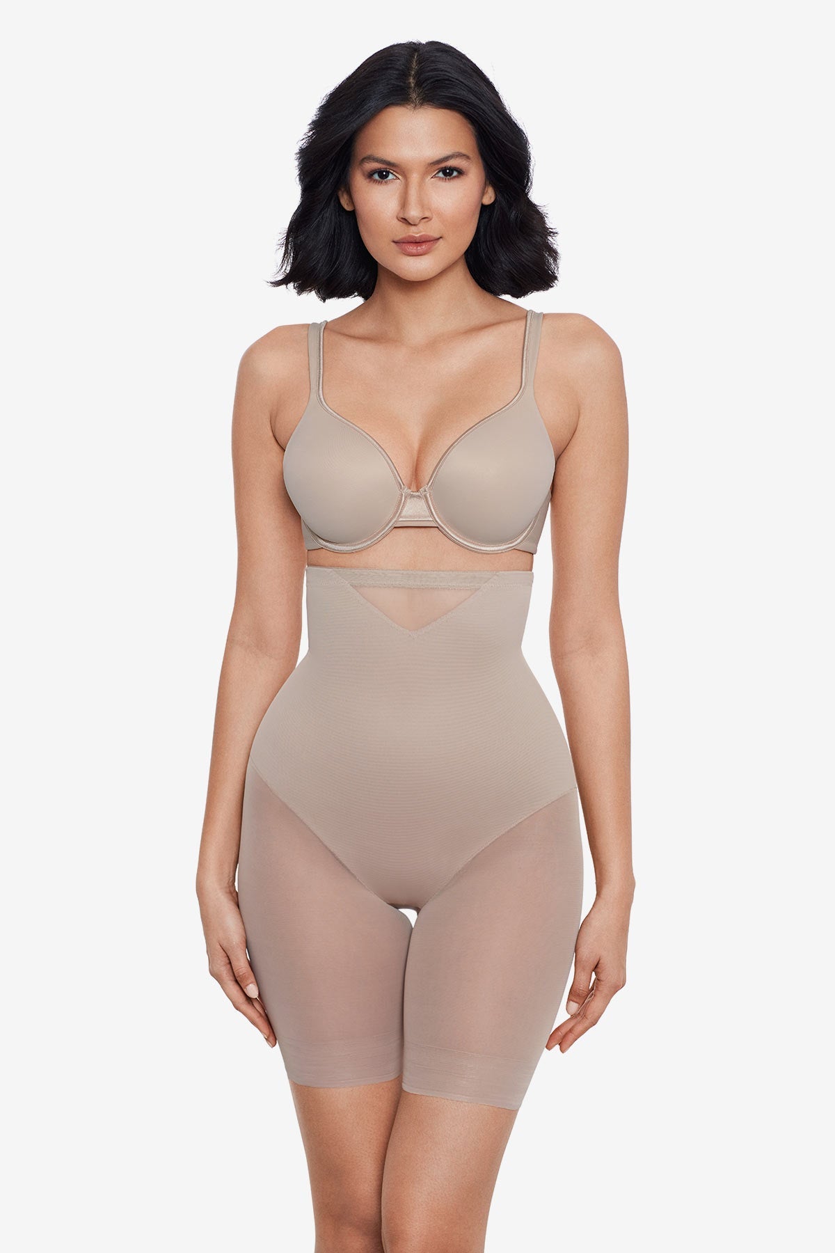 Miraclesuit Black Extra Firm Sexy Sheer Shaping Hi-Waist Thigh Slimmer