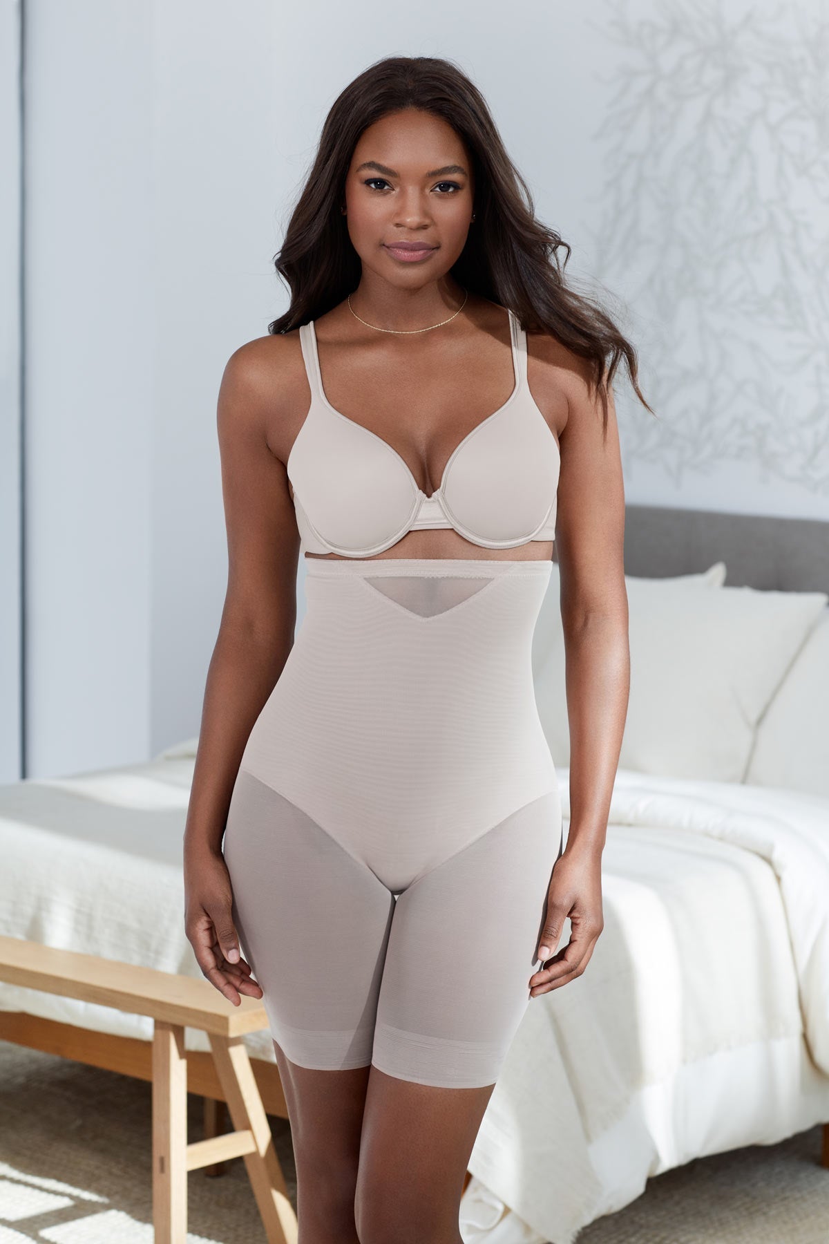 Miraclesuit Black Extra Firm Sexy Sheer Shaping Hi-Waist Thigh Slimmer