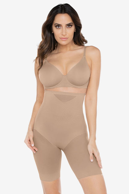 Miraclesuit Black Extra Firm Sexy Sheer Shaping Hi-Waist Thigh Slimmer