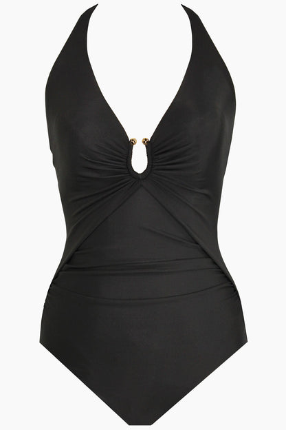 Miraclesuit Black Razzle Dazzle Bling One Piece Swimsuit