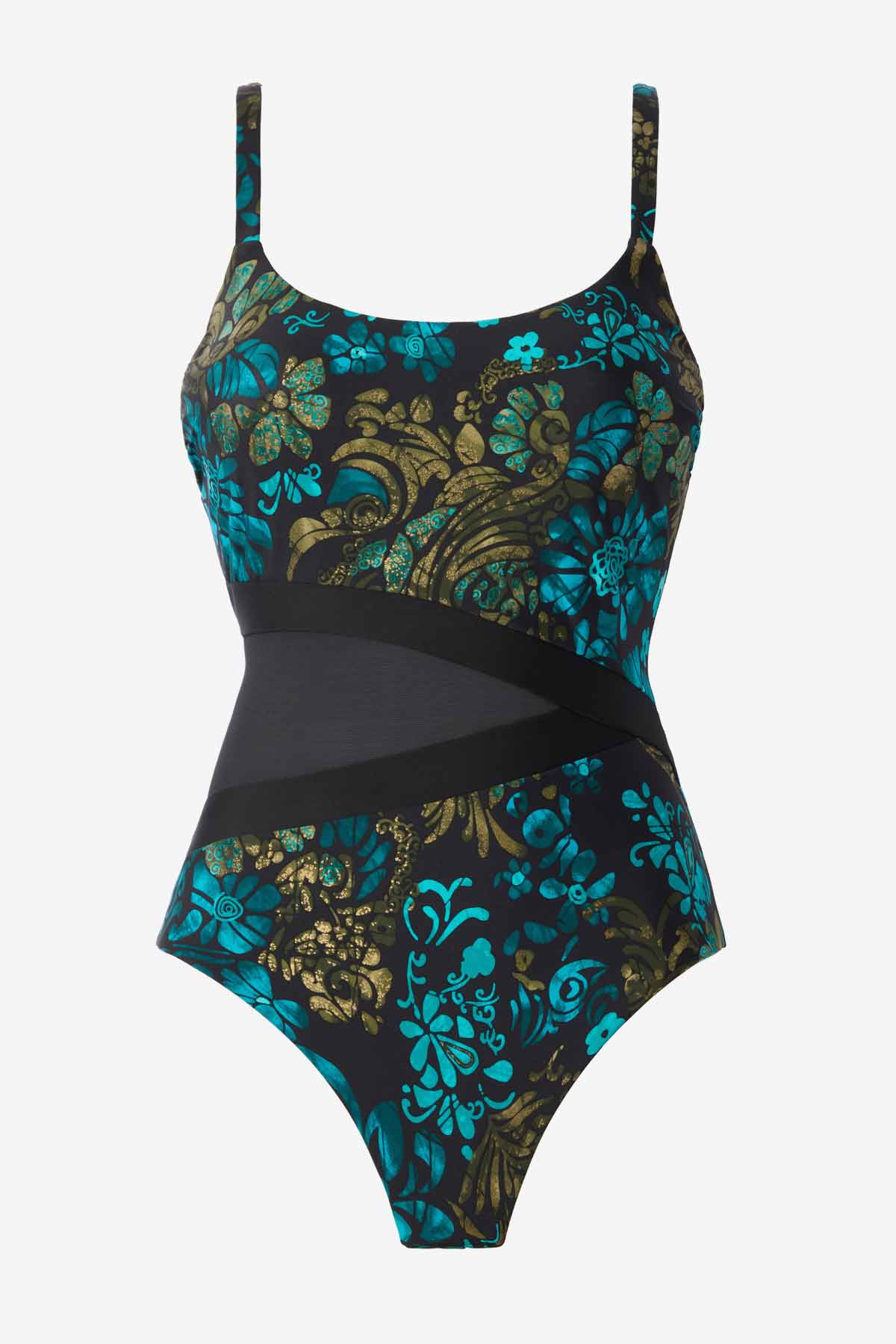 Miraclesuit Black/Multi Flor De Mare Lyra One Piece Swimsuit