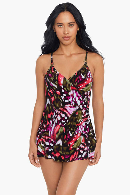 Miraclesuit Black/Multi Magicsuit Flutter Willow One Piece Swimsuit