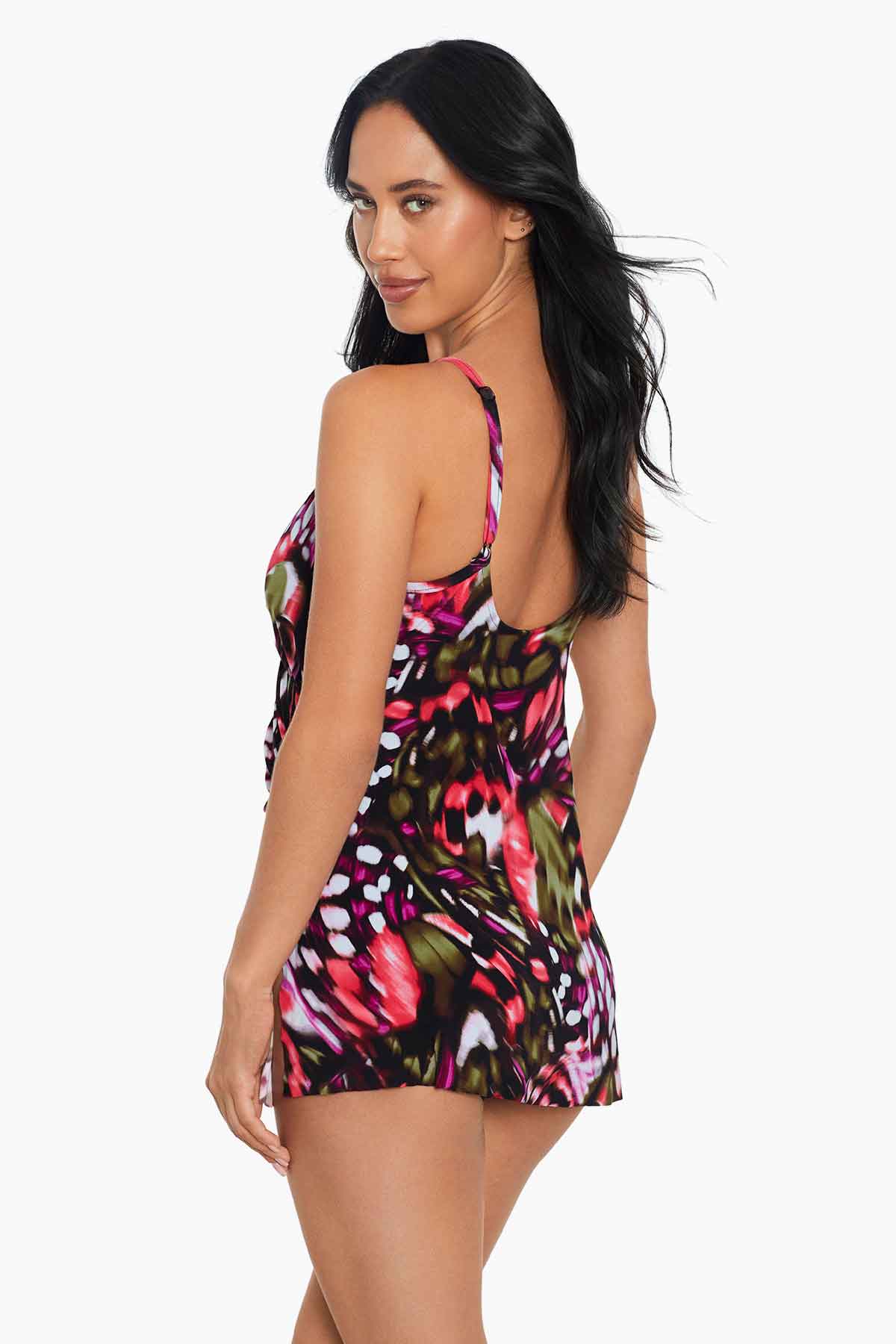 Miraclesuit Black/Multi Magicsuit Flutter Willow One Piece Swimsuit