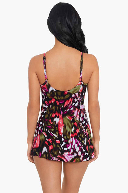 Miraclesuit Black/Multi Magicsuit Flutter Willow One Piece Swimsuit