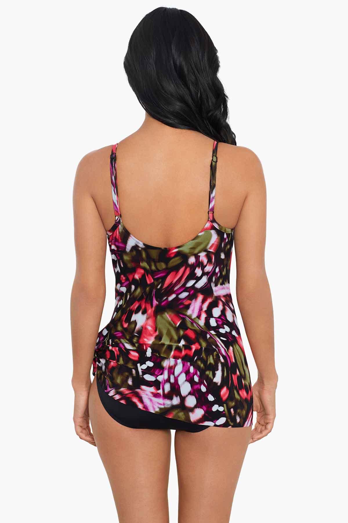 Miraclesuit Black/Multi Magicsuit Flutter Willow One Piece Swimsuit