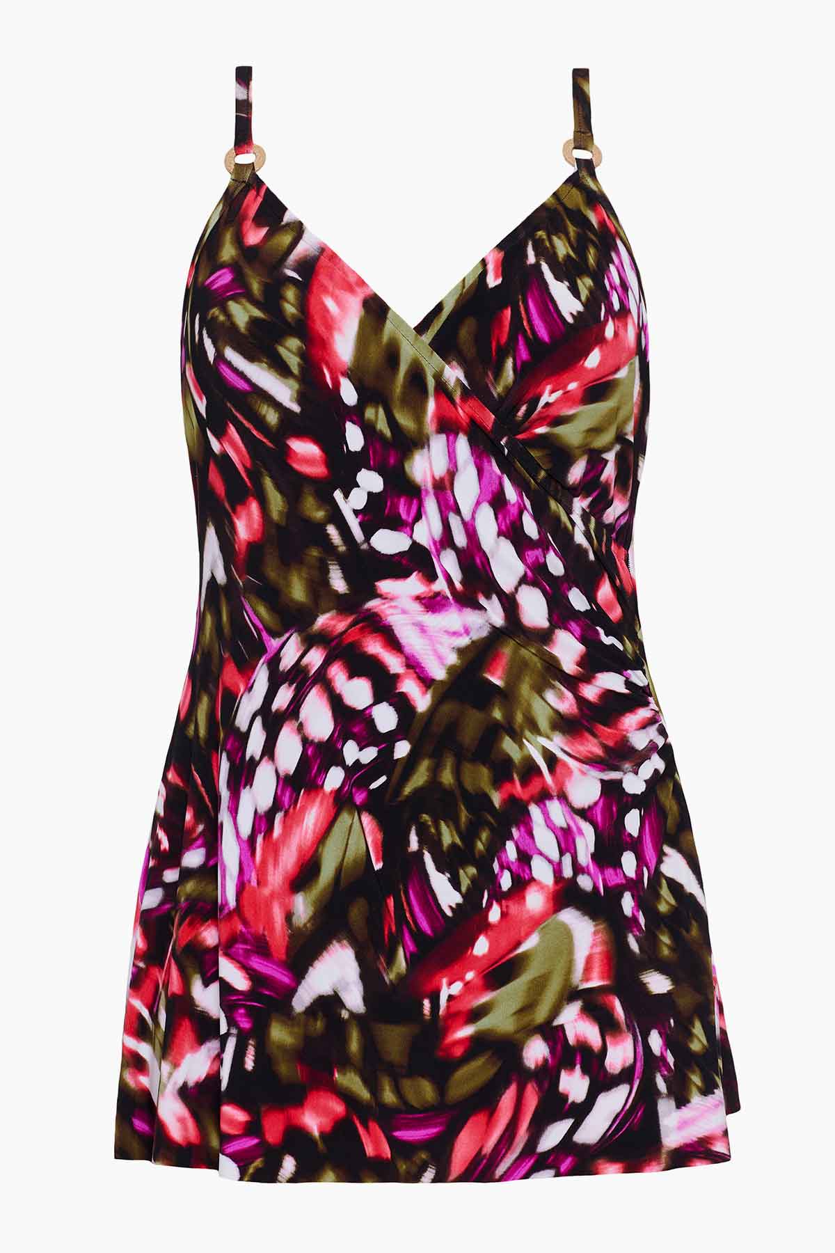 Miraclesuit Black/Multi Magicsuit Flutter Willow One Piece Swimsuit