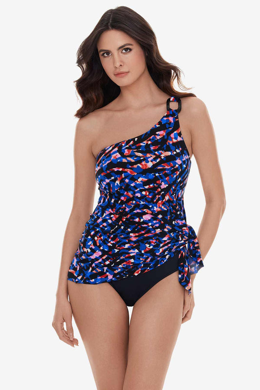 Miraclesuit Black/Multi Burano Amal Swim Dress