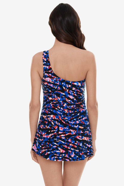 Miraclesuit Black/Multi Burano Amal Swim Dress