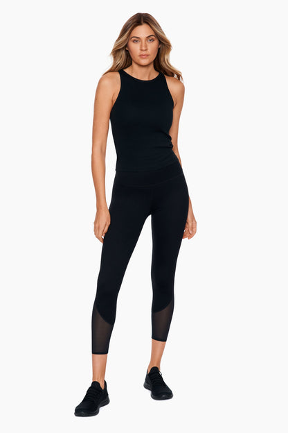 Miraclesuit Black Performance Mesh Cut Up Leggings