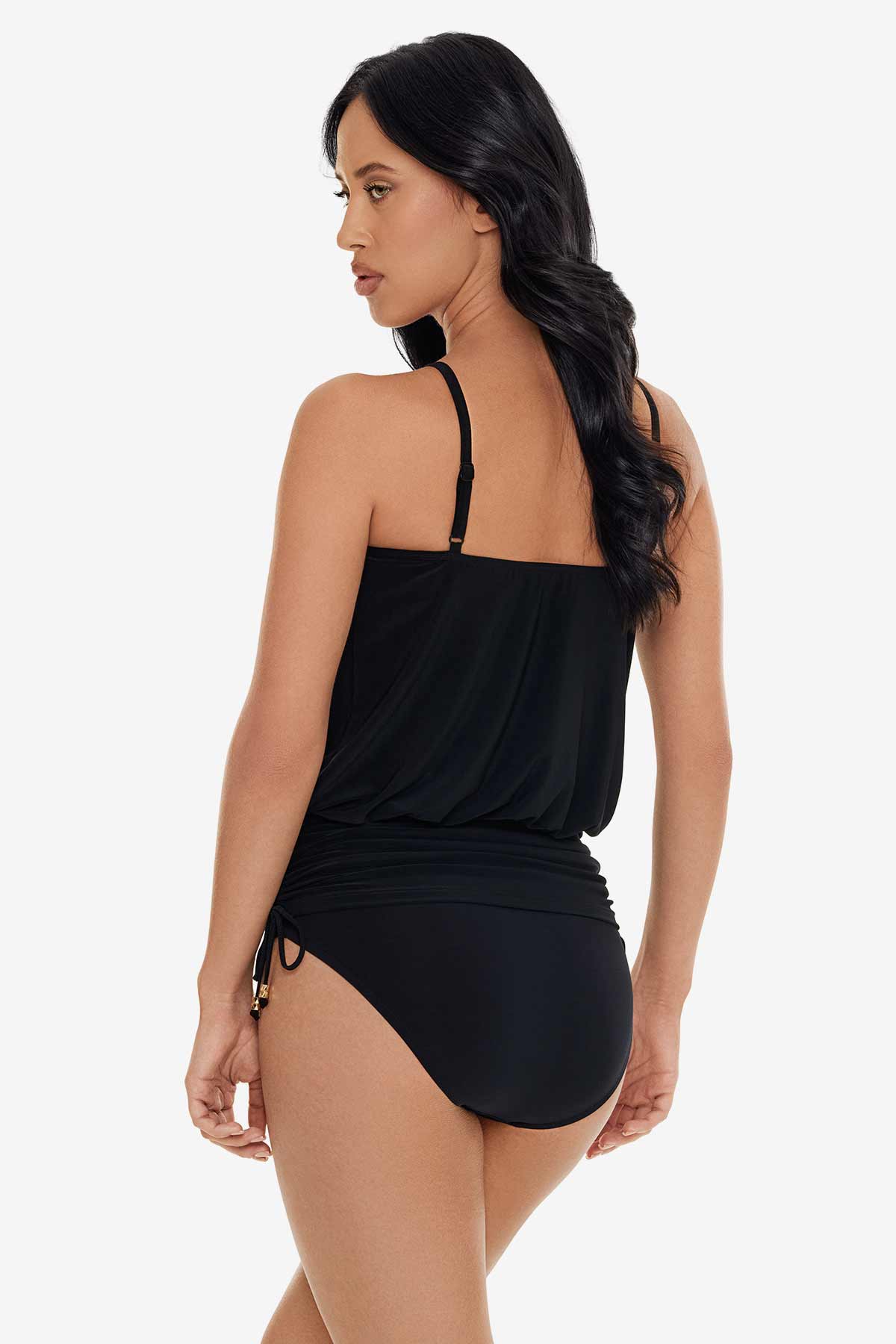 Miraclesuit Black Babs Tankini Top in Boba