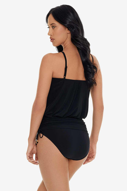 Miraclesuit Black Babs Tankini Top in Boba