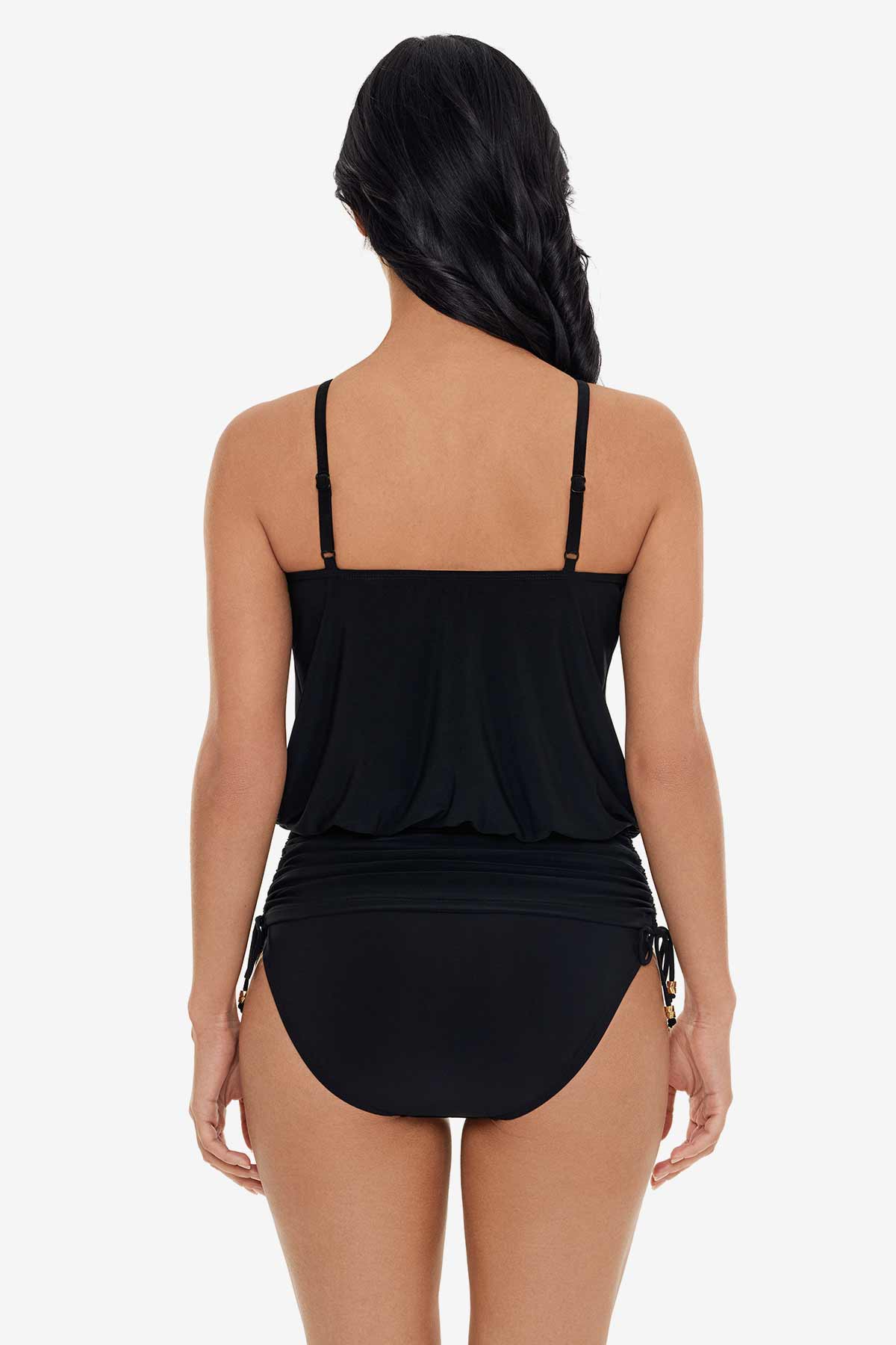 Miraclesuit Black Babs Tankini Top in Boba