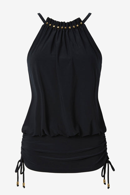 Miraclesuit Black Babs Tankini Top in Boba