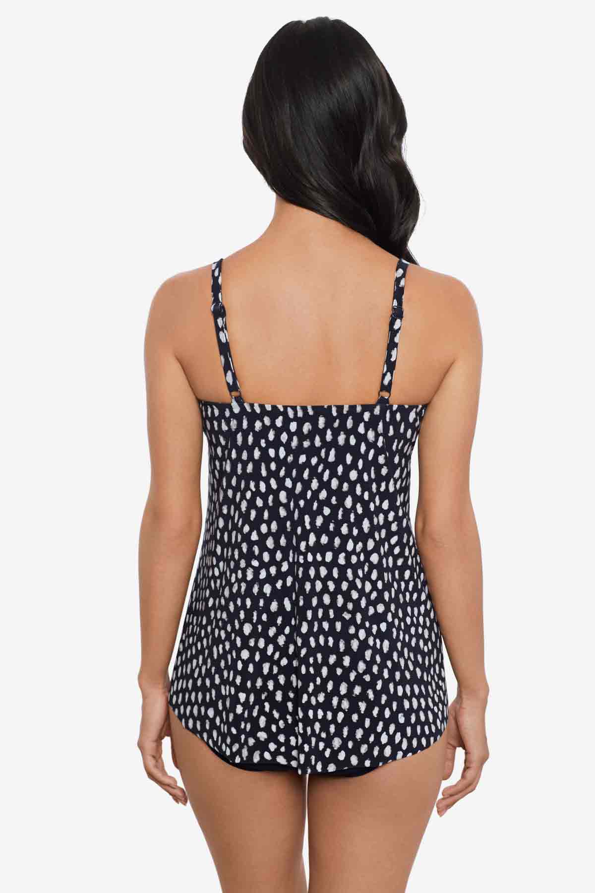 Miraclesuit Black/White Magicsuit Pebbles Grace Tankini Top