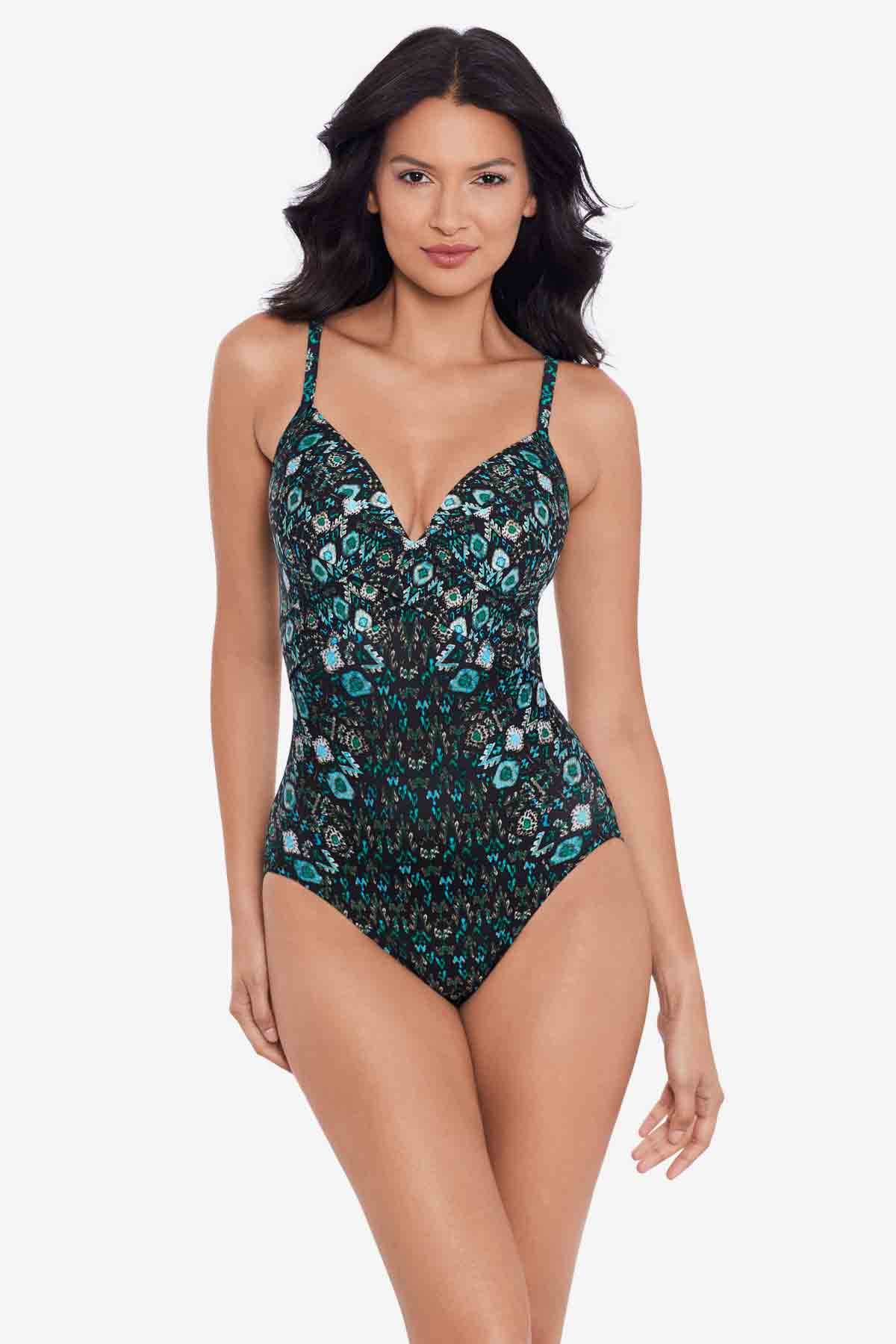 Miraclesuit Black/Multi Bijoux Captivate One Piece Swimsuit