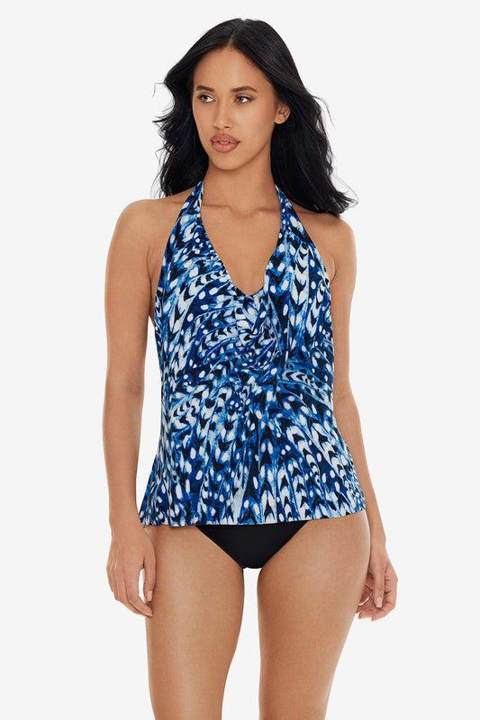 Miraclesuit Blue/Multi Sophie Tankini Top in Quill