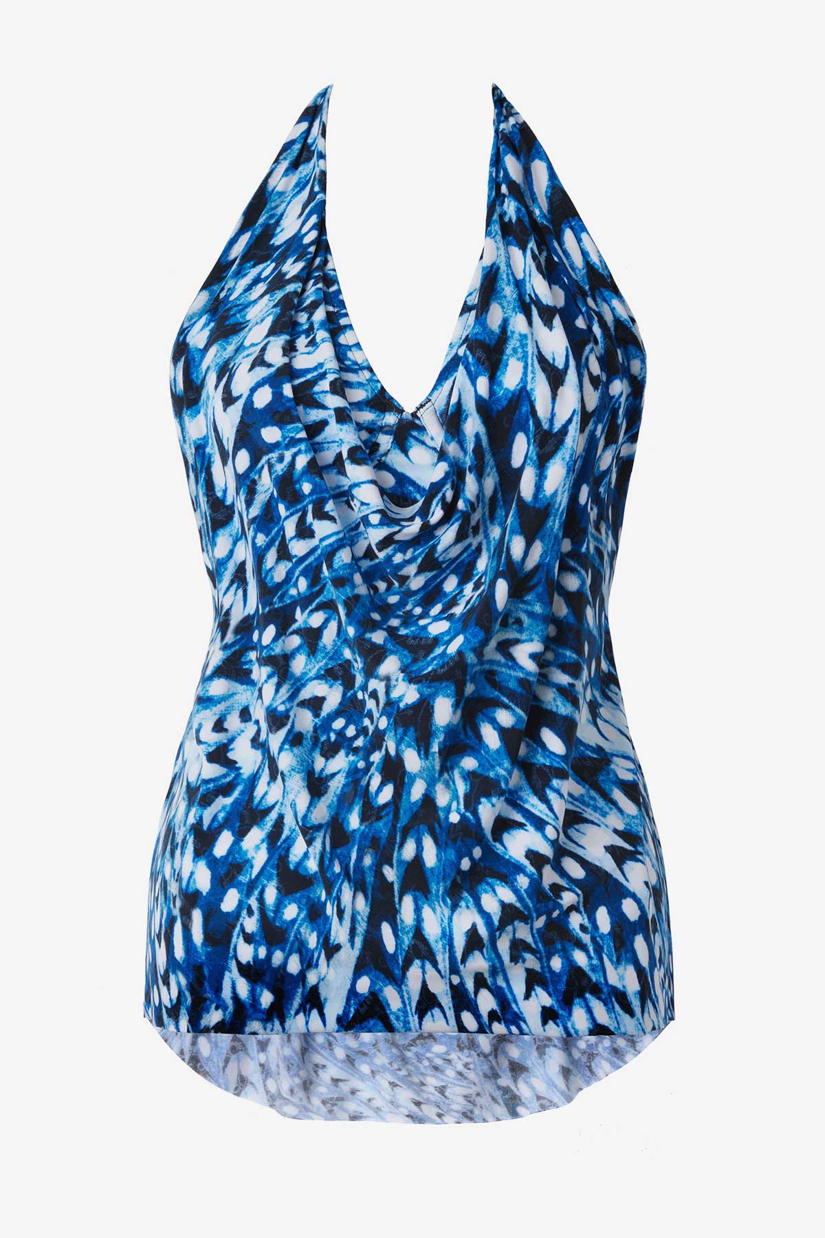 Miraclesuit Blue/Multi Sophie Tankini Top in Quill