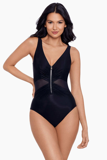 Miraclesuit Black Network News Vive One Piece Swimsuit