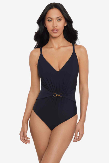 Miraclesuit Black Magicsuit Chain Link Gianna One Piece Swimsuit