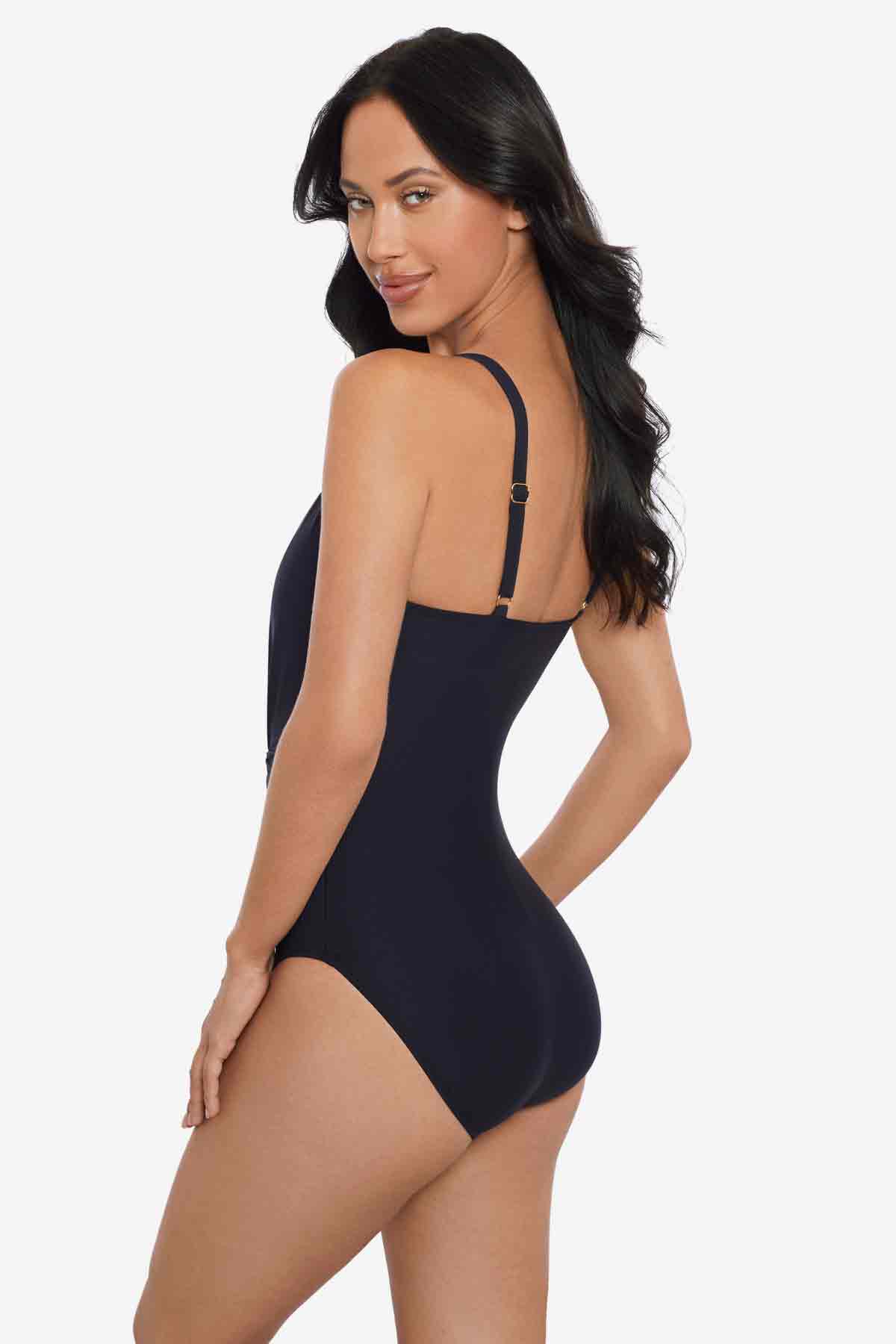 Miraclesuit Black Magicsuit Chain Link Gianna One Piece Swimsuit