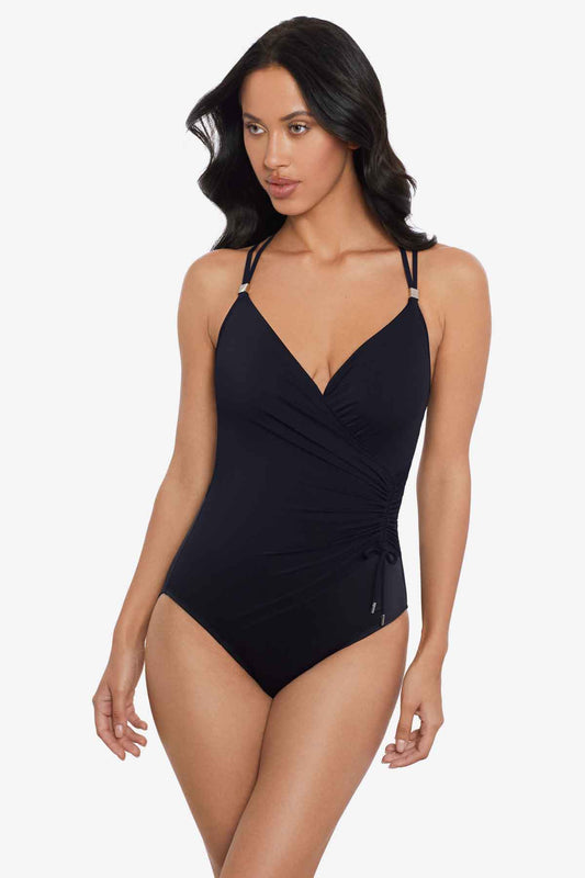 Miraclesuit Black Magicsuit Cordon Bleu Celeste One Piece Swimsuit