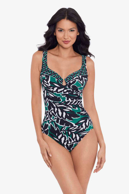 Miraclesuit Black/Multi Palma Verde Escape One Piece Swimsuit
