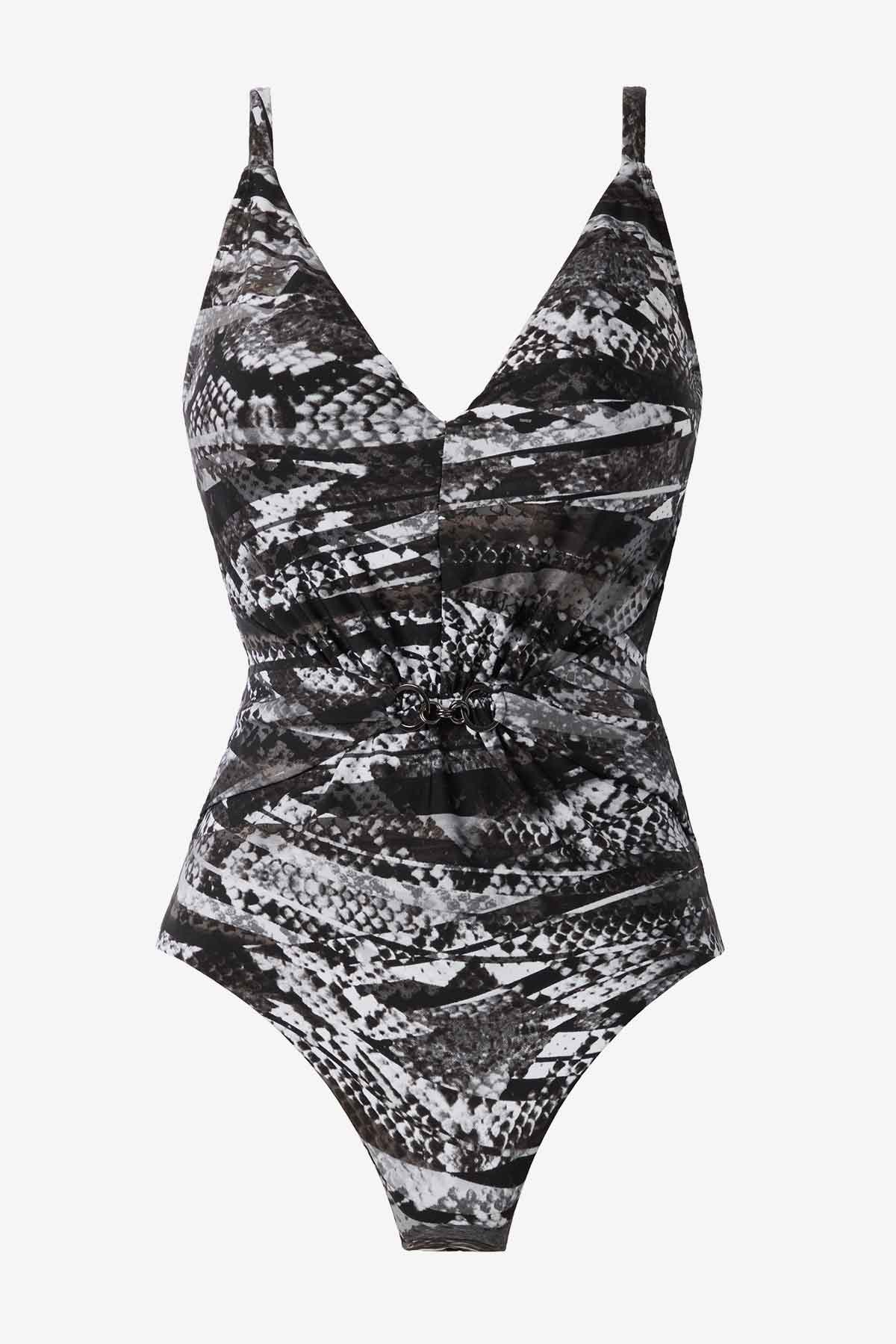 Miraclesuit Black/Grey Magicsuit Za'Atar Gianna One Piece Swimsuit