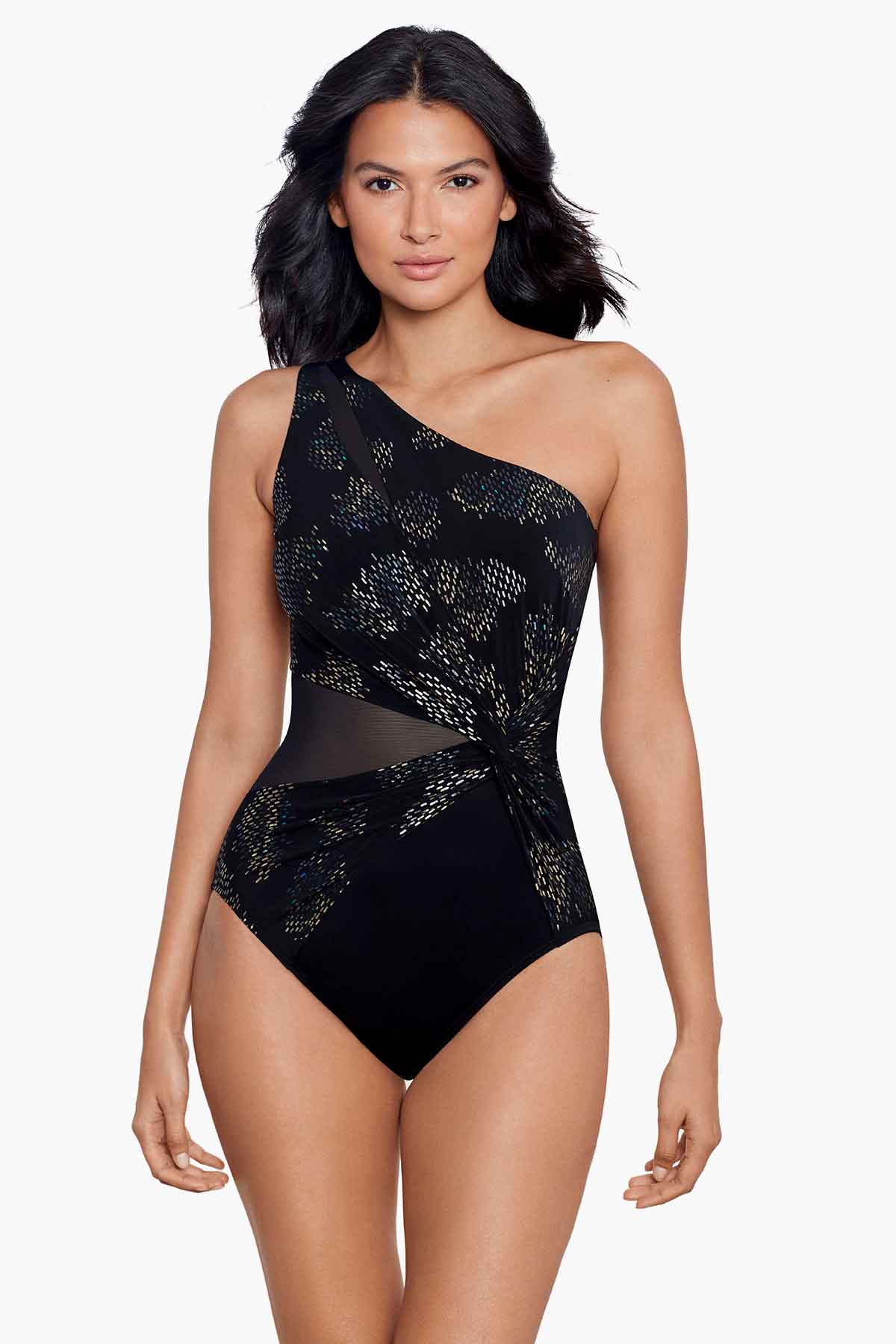 Miraclesuit Black/Multi Iridium Minx One Piece Swimsuit