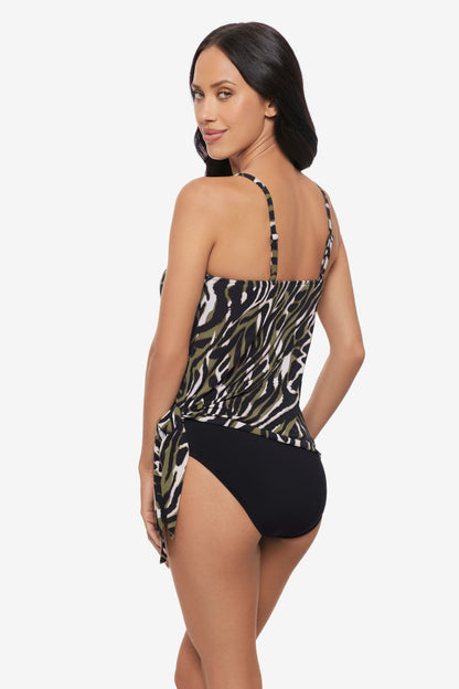 Miraclesuit Black/Multi Magicsuit Safari Sands Alex Tankini Top
