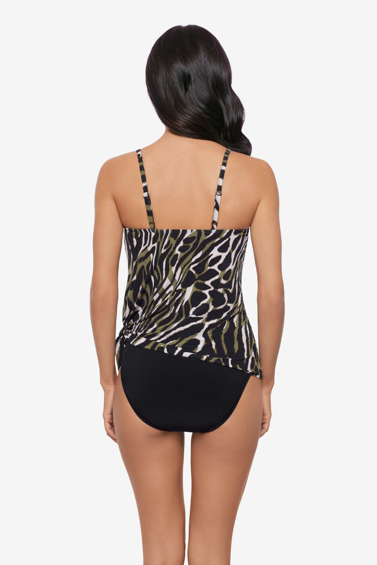 Miraclesuit Black/Multi Magicsuit Safari Sands Alex Tankini Top
